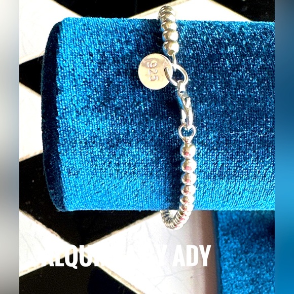 Alquimia Jewelry - silver beaded ball bracelet 925 sterling stamped/manifesting  protection